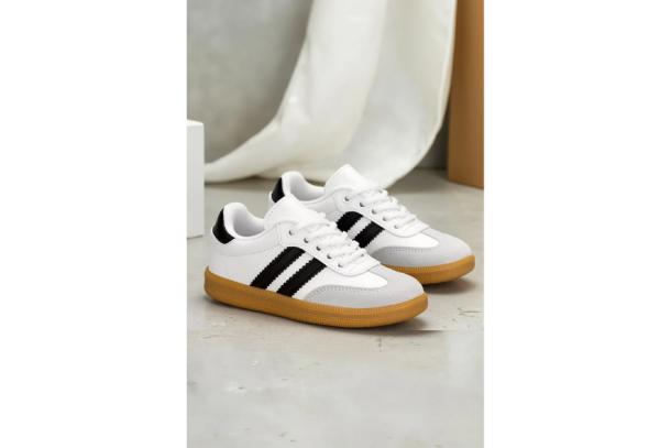 DS ChaCha Kids Beyaz Siyah Çocuk Sneaker