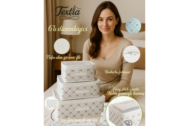 6’lı Valiz Içi Düzenleyici Set Seyehat Hurcu